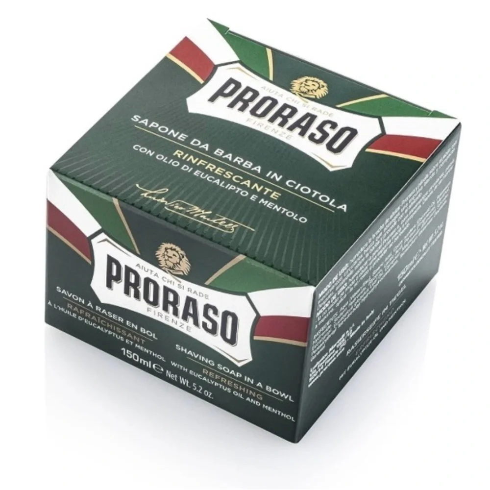 Proraso Shaving Soap in a Bowl with Eucalyptus Oil and Menthol